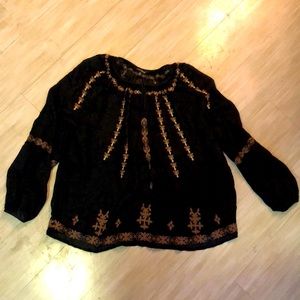 ⚫️Lucky Brand Sheer Blouse